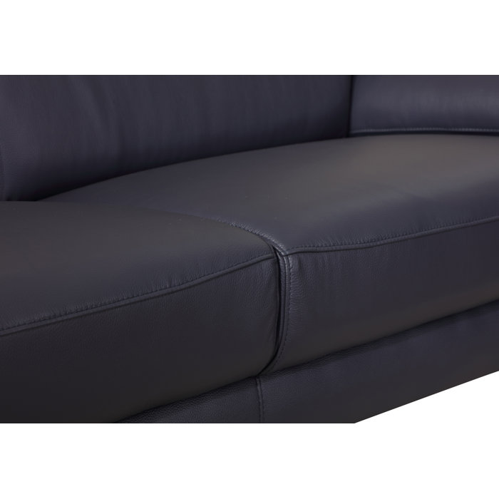 Orren Ellis Aigar 88" Genuine Leather Pillow Top Arm Sofa & Reviews